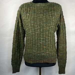 Vintage Palais Royal Earthy Moss Green Cottage-core Knit Sweater
